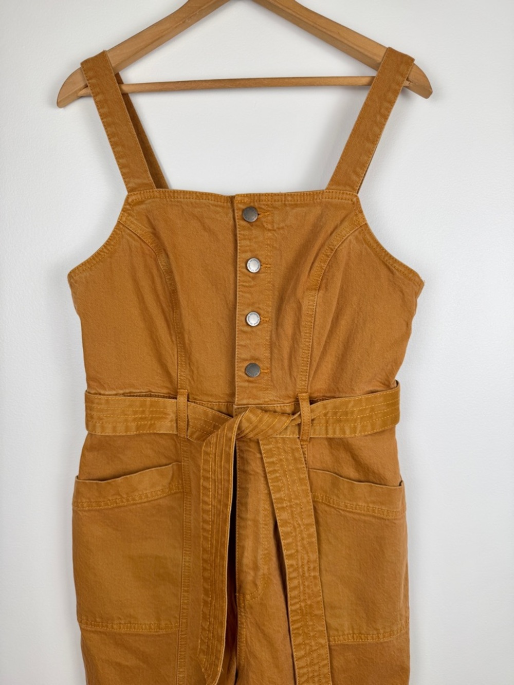 Universal Thread Rust/Brown Button-Front Overalls Jumpsuit Farmers Market Size 6 - Picture 2 of 12